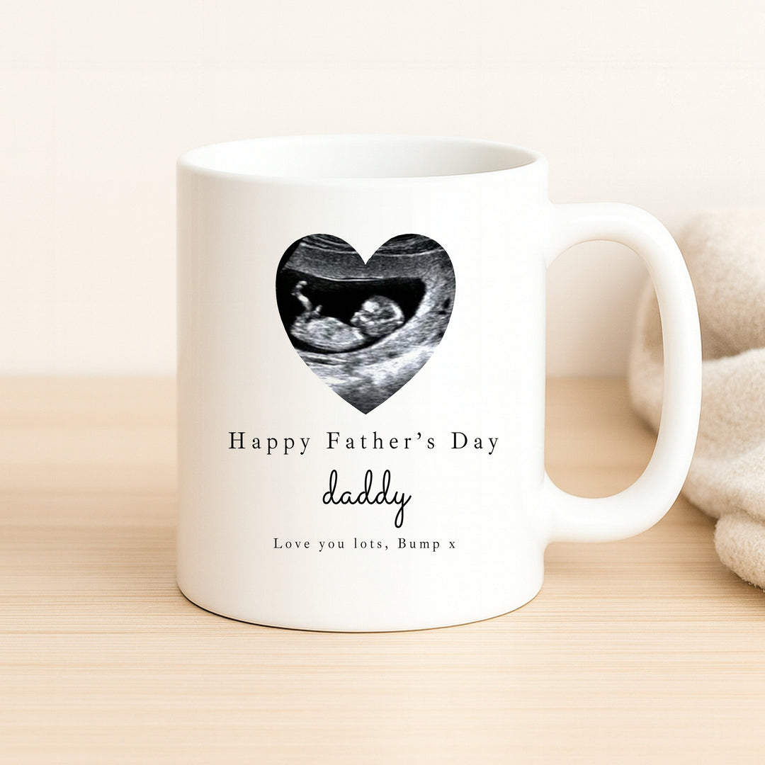 Personalised Baby Scan Happy Father's Day Mug