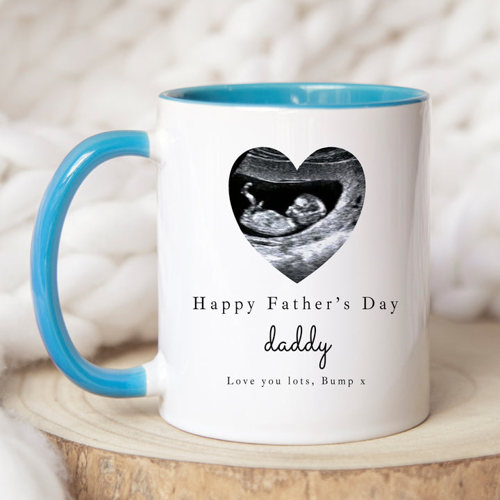 Personalised Baby Scan Happy Father's Day Mug