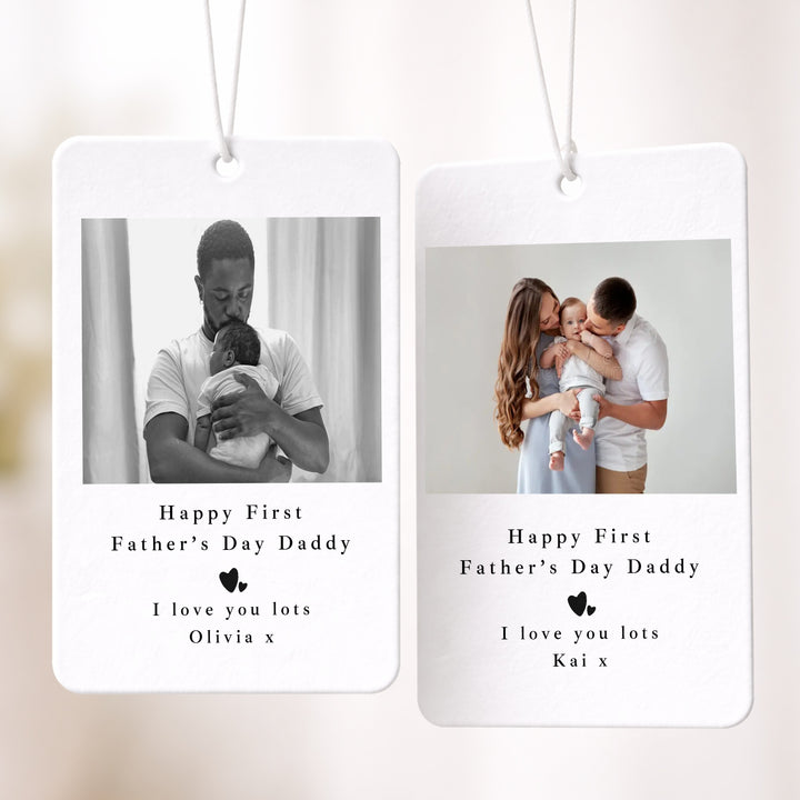 Personalised Photo Happy First Father's Day Car Airfresheners