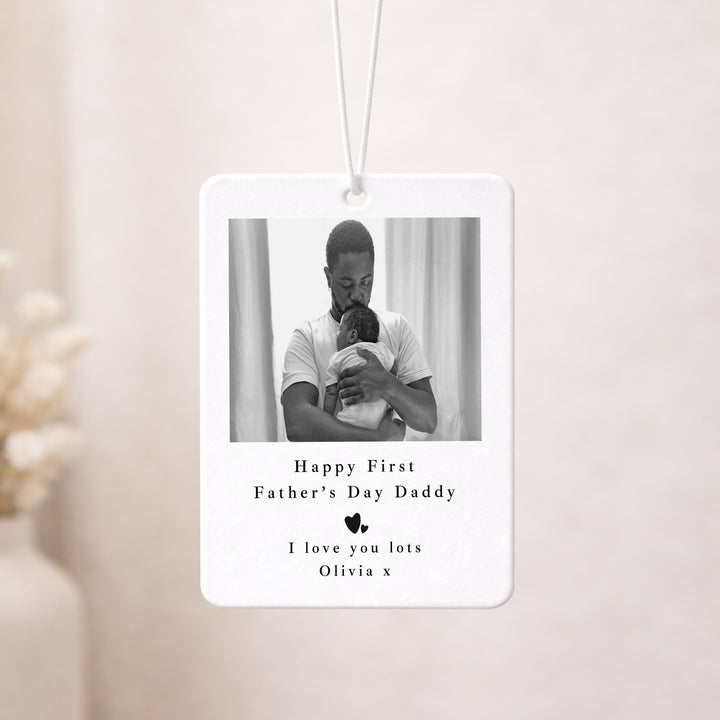 Personalised Photo Happy First Father's Day Car Airfresheners