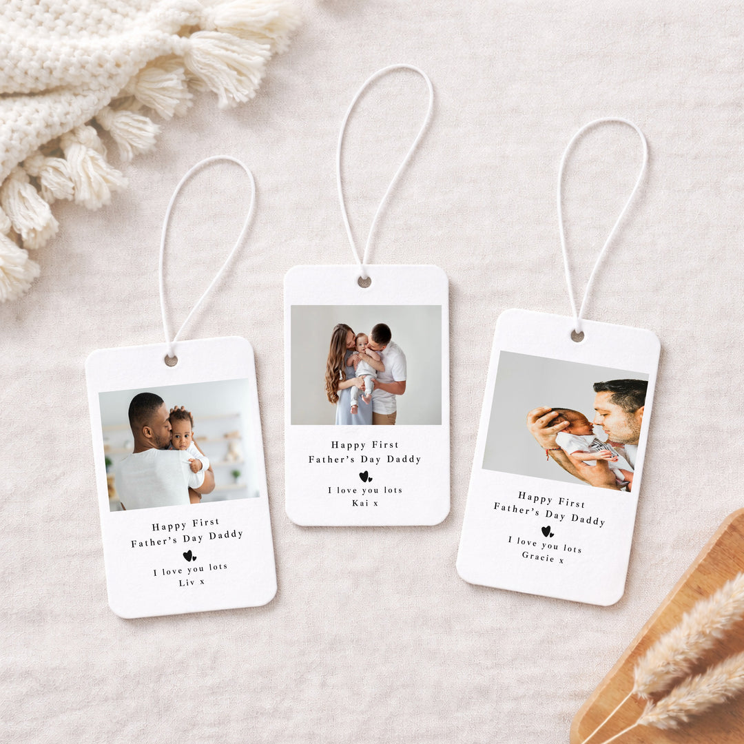 Personalised Photo Happy First Father's Day Car Airfresheners