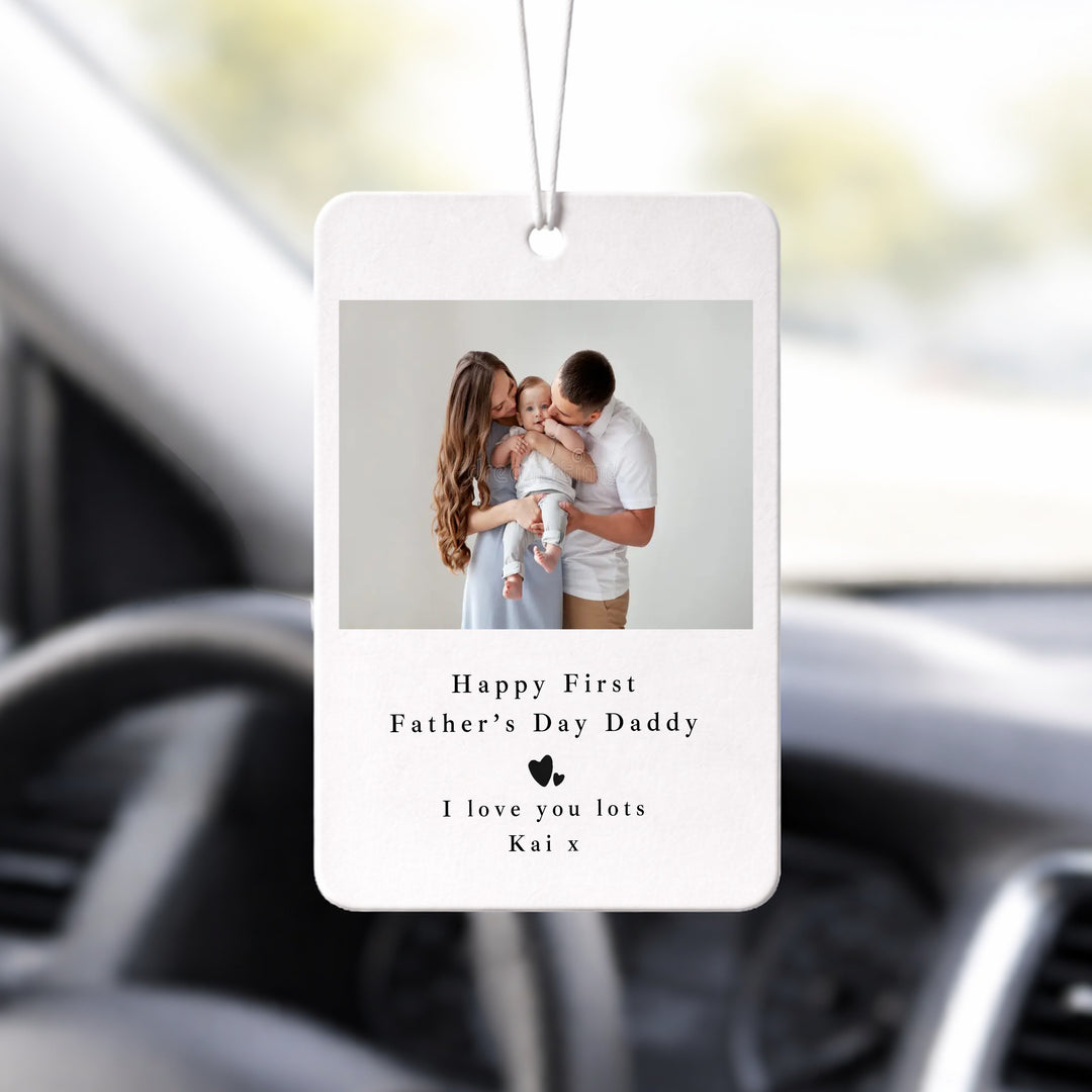 Personalised Photo Happy First Father's Day Car Airfresheners