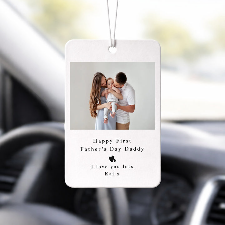 Personalised Photo Happy First Father's Day Car Airfresheners
