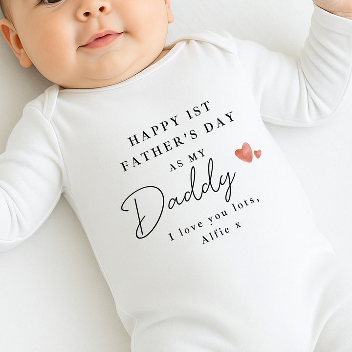 Personalised Red Hearts Our First Father&