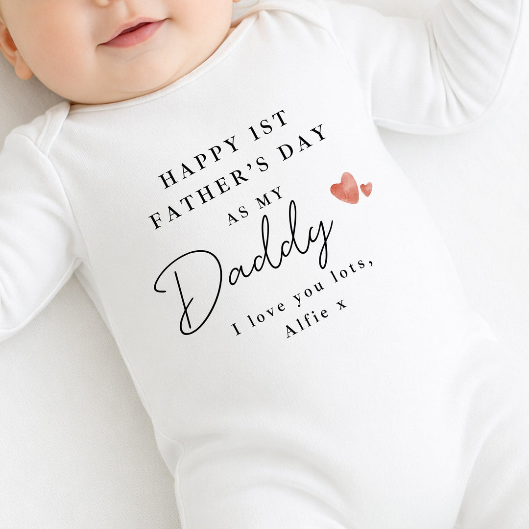Personalised Red Hearts Our First Father&