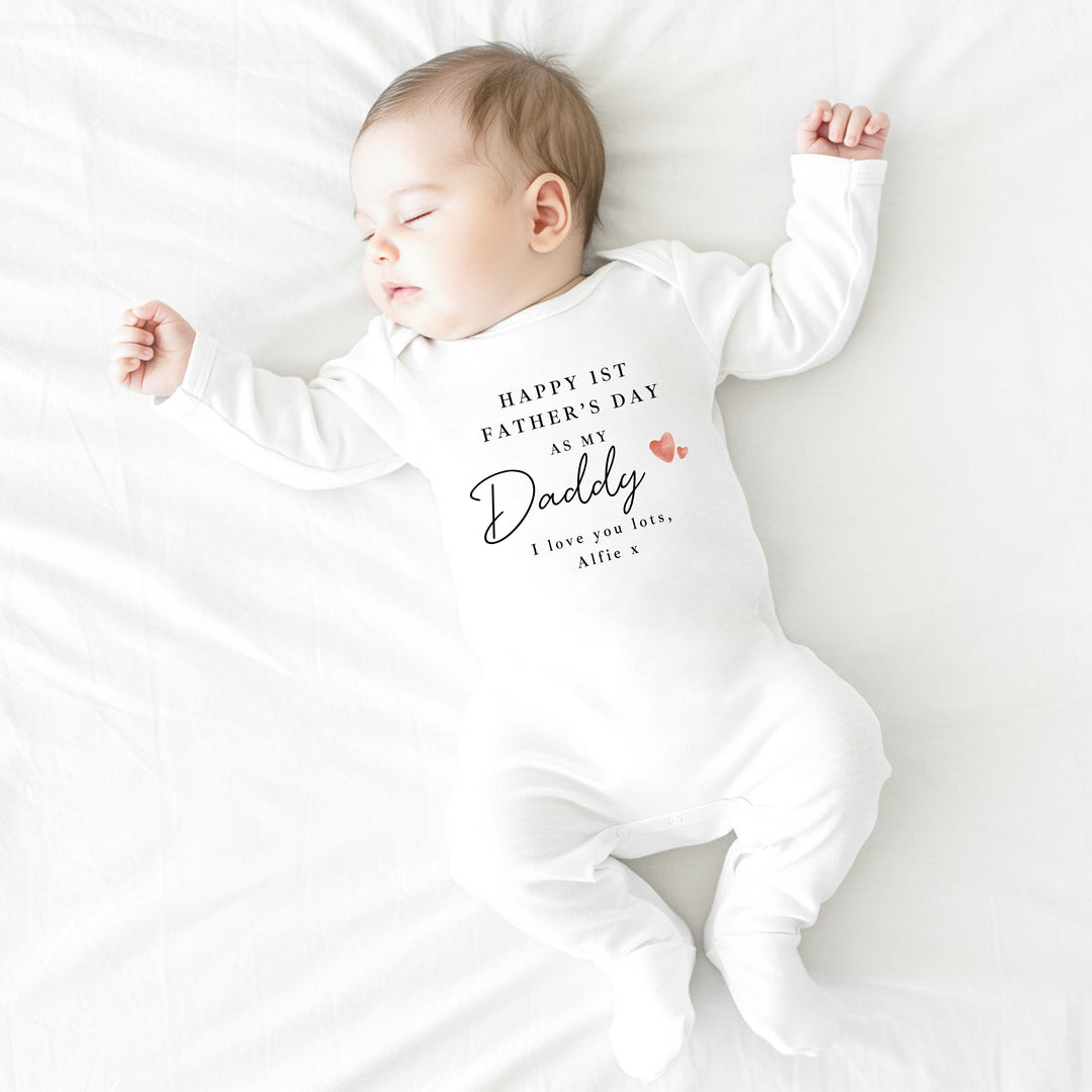 Personalised Red Hearts Our First Father&