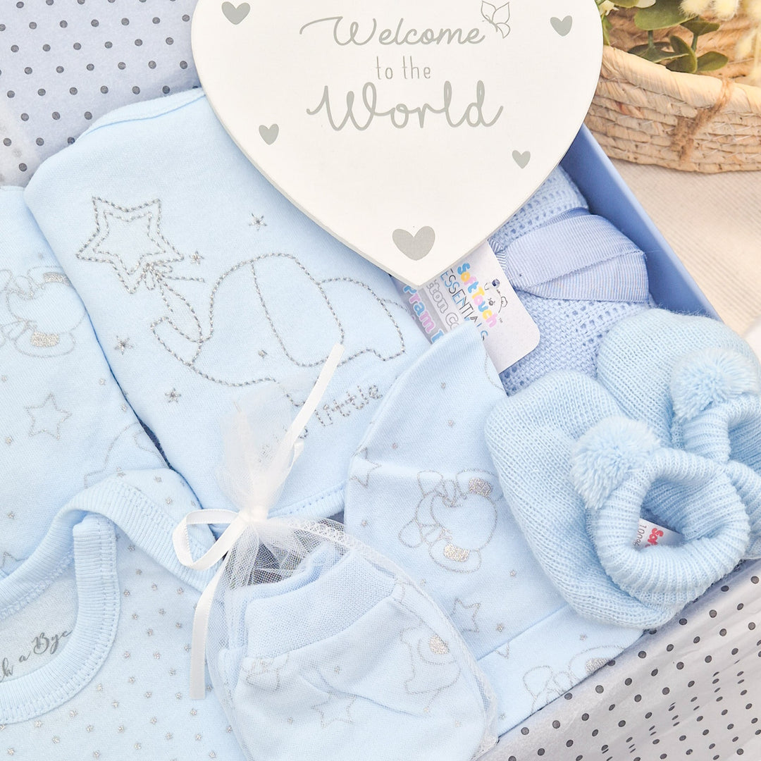 Boys Blue Elephant Luxury Gift Hamper Set