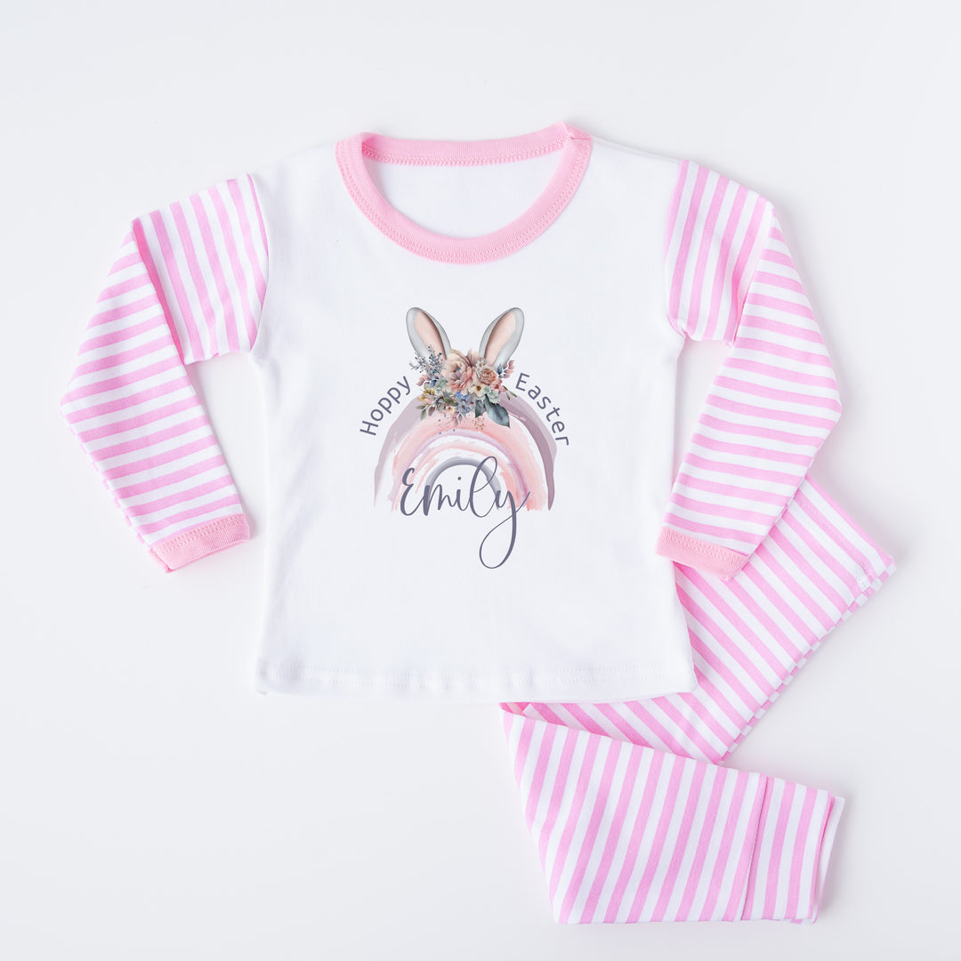 Personalised Pink Hoppy Easter Pyjamas