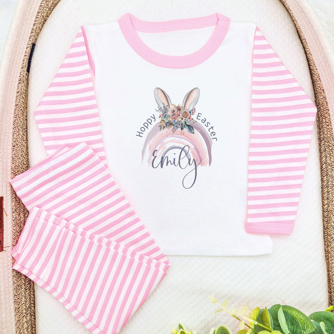 Personalised Pink Hoppy Easter Pyjamas