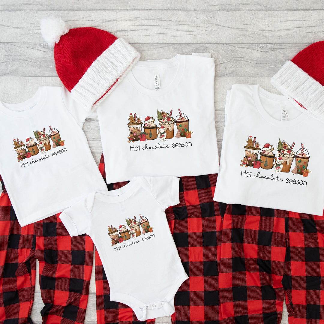 Hot Chocolate Season Family Matching T-Shirt or Baby Vest