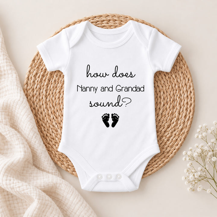 How does Nanny &amp; Grandad Sound? Baby Announcement Vest