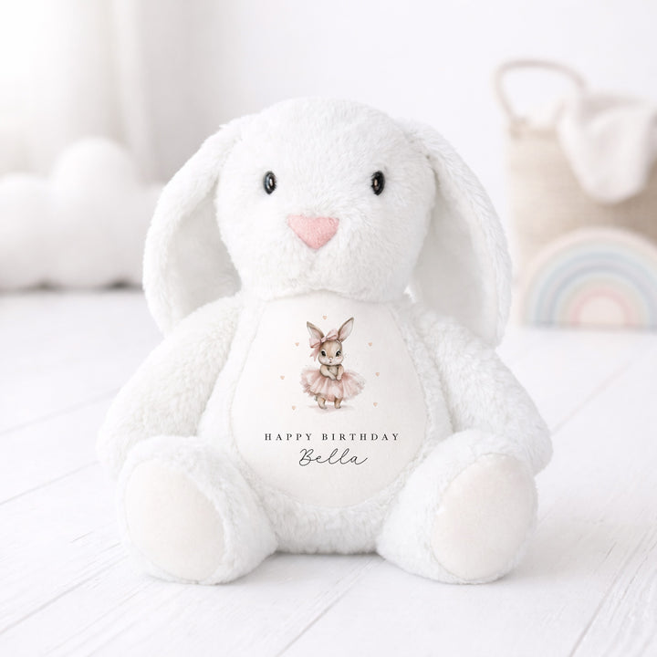 Personalised Pink Ballerina Bunny Birthday Teddy