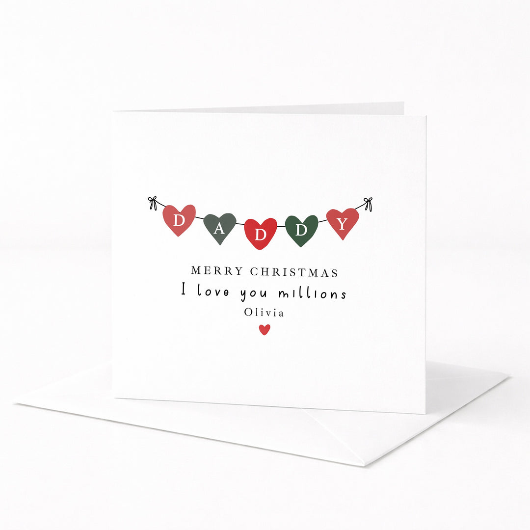Personalised Merry Christmas Daddy Card