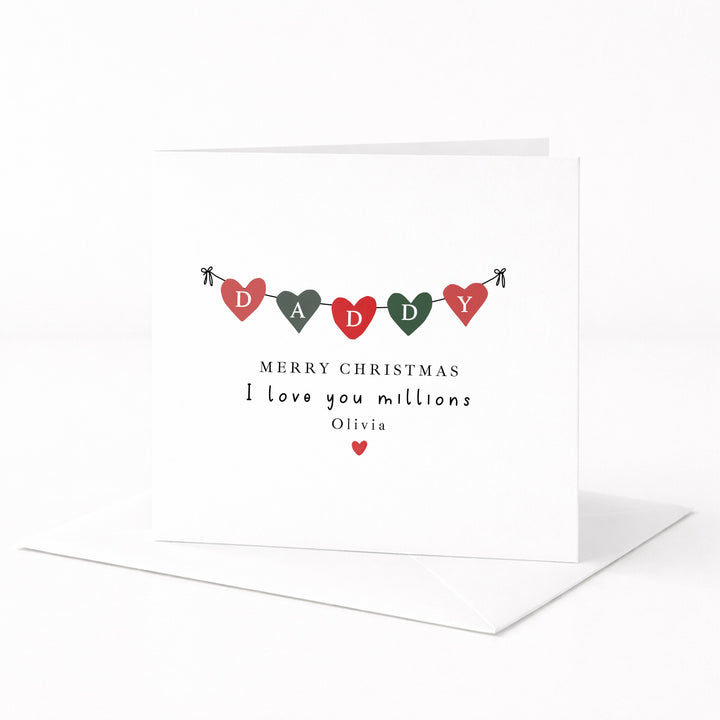 Personalised Merry Christmas Daddy Card