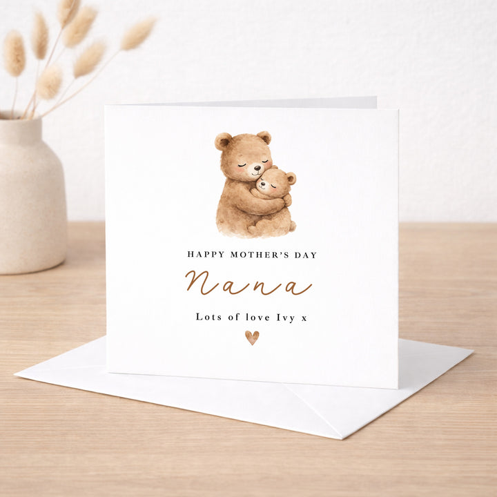 Personalised Bears Happy Mother's Day Nana Card