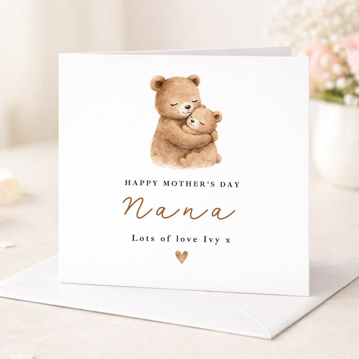 Personalised Bears Happy Mother's Day Nana Card