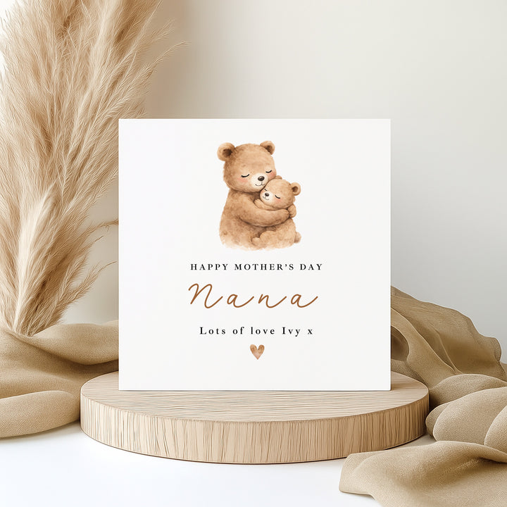 Personalised Bears Happy Mother's Day Nana Card