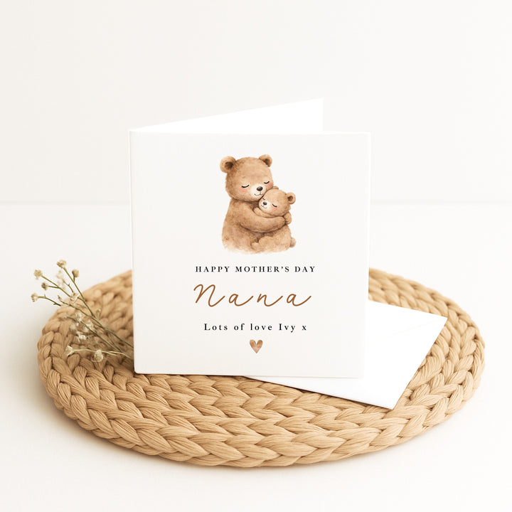 Personalised Bears Happy Mother's Day Nana Card