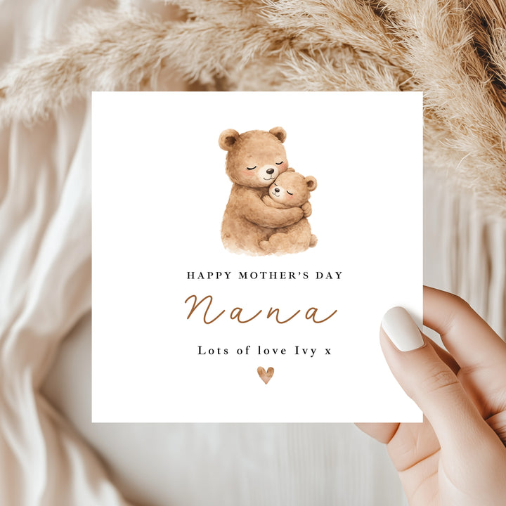 Personalised Bears Happy Mother's Day Nana Card