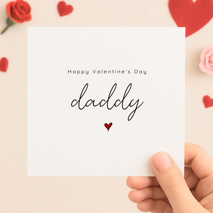 Happy Valentine's Day Daddy Heart Card