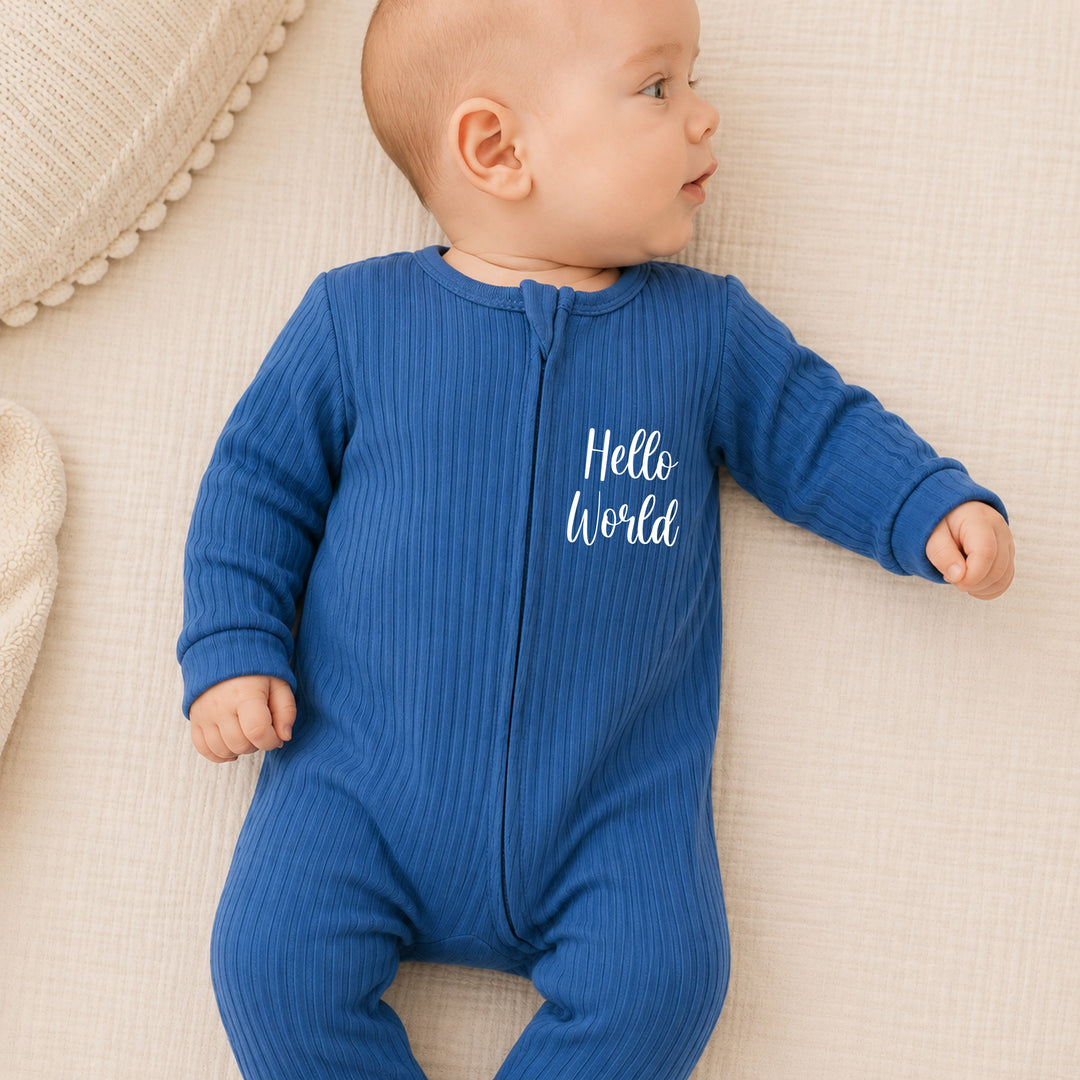 Hello World Ribbed Coming Home Outfits