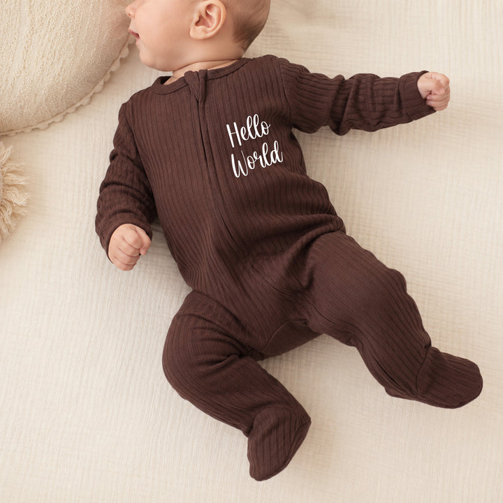 Hello World Ribbed Coming Home Outfits