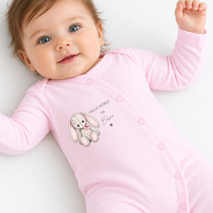 Personalised Girls Pink Rabbit Coming Home Outfit