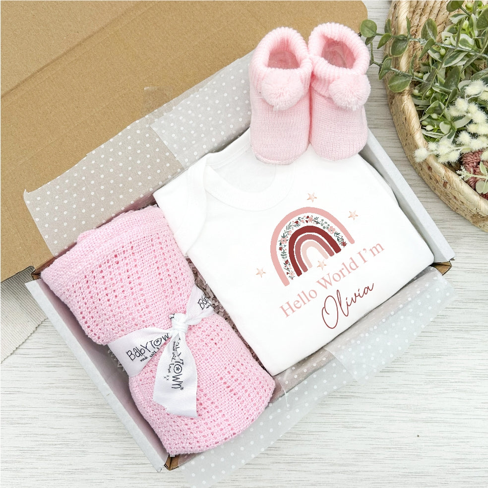 Personalised Pink Girls Clothing Hamper Sets