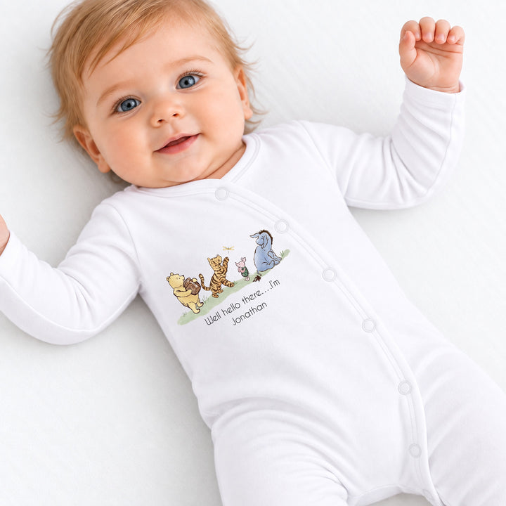 Personalised Pooh Bear Scene Coming Home Outfit