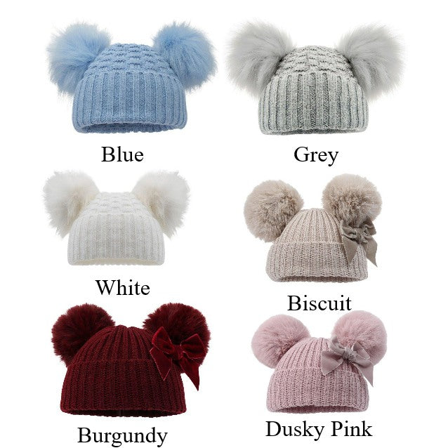 Personalised Embroidered Knitted Pompom Hat