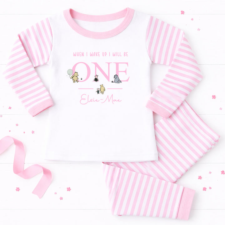Personalised Pink Pooh Bear When I Wake Up I&