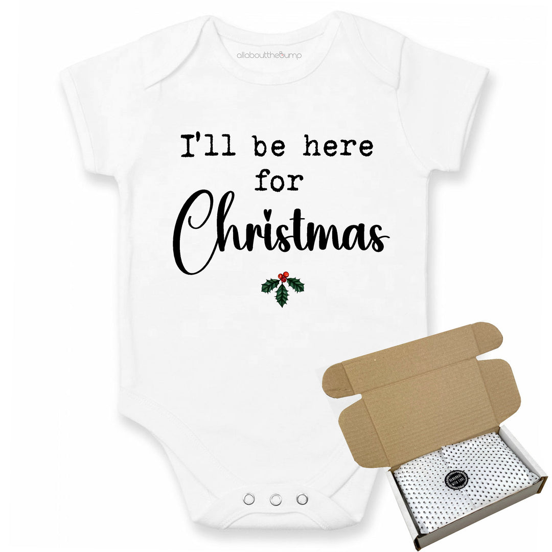 This baby announcement vest can be brought in a box lined with tissue paper