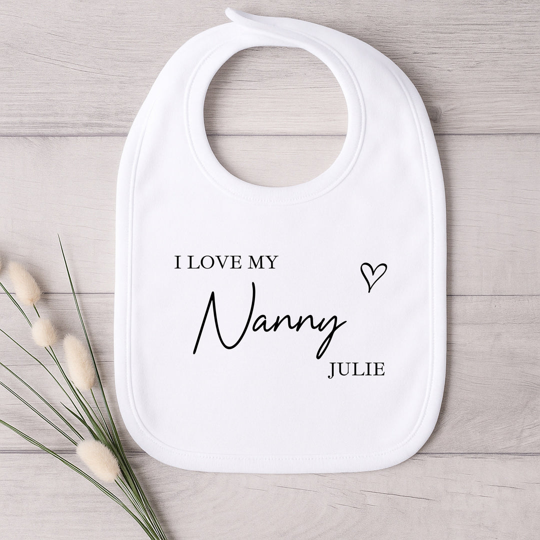 Personalised I Love My Nanny Baby Grow, Vest or Bib