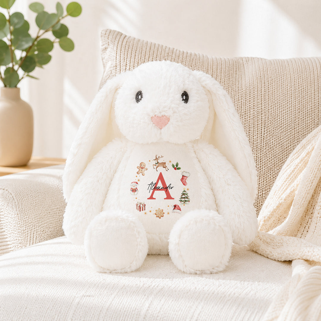 Personalised Gingerbread Wreath Christmas Soft Toy