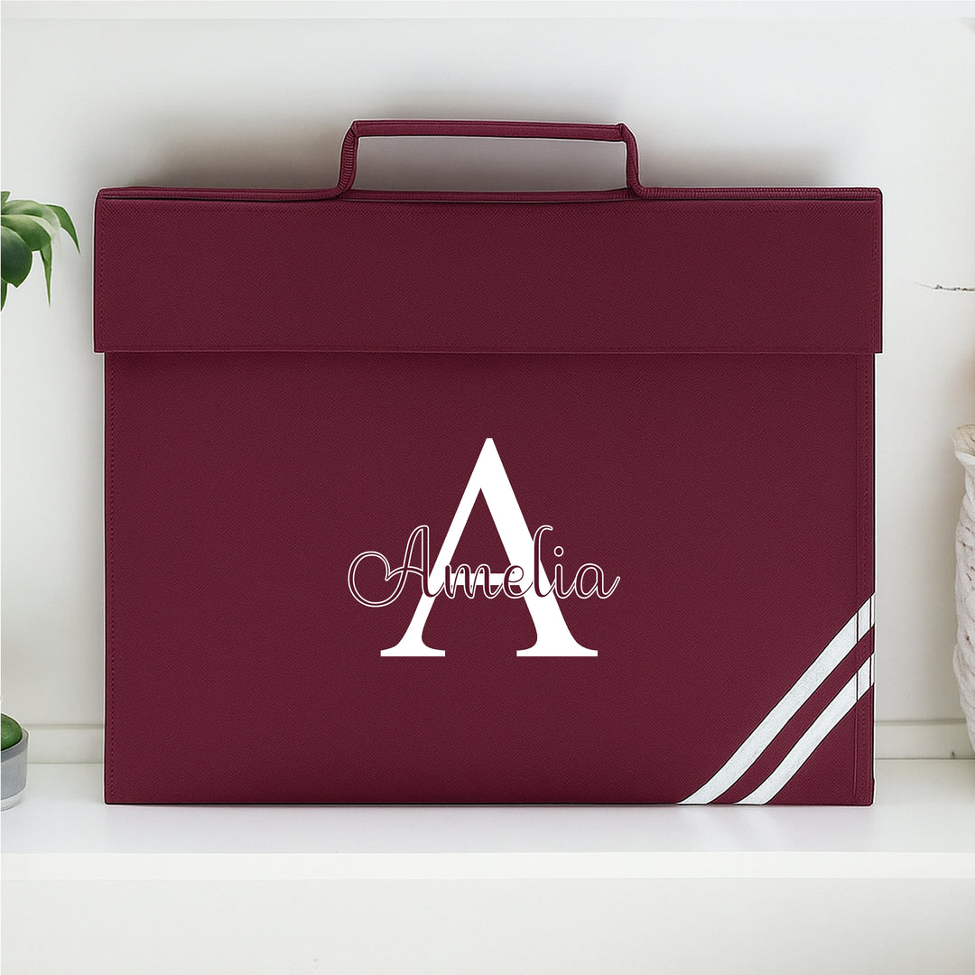 Personalised Script Initial Bookbag