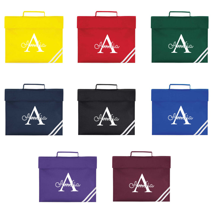 Personalised Script Initial Bookbag