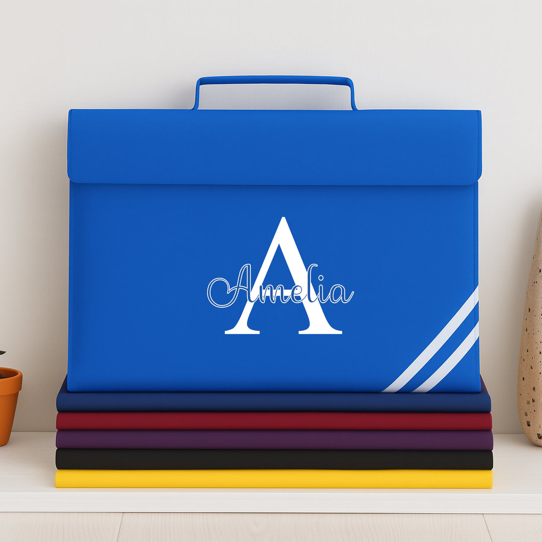 Personalised Script Initial Bookbag