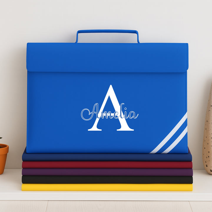 Personalised Script Initial Bookbag