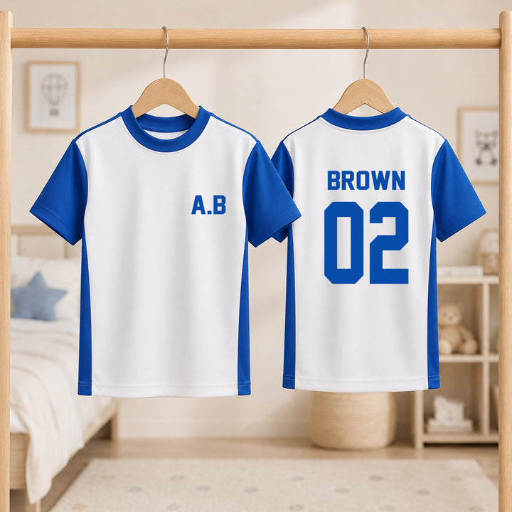 Personalised Blue Initial Kids Football Set