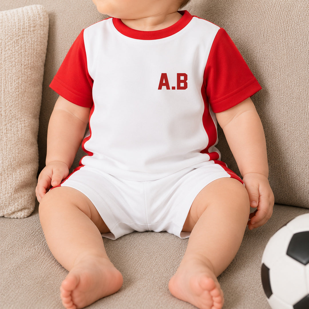 Personalised Red Initial Kids Football Set