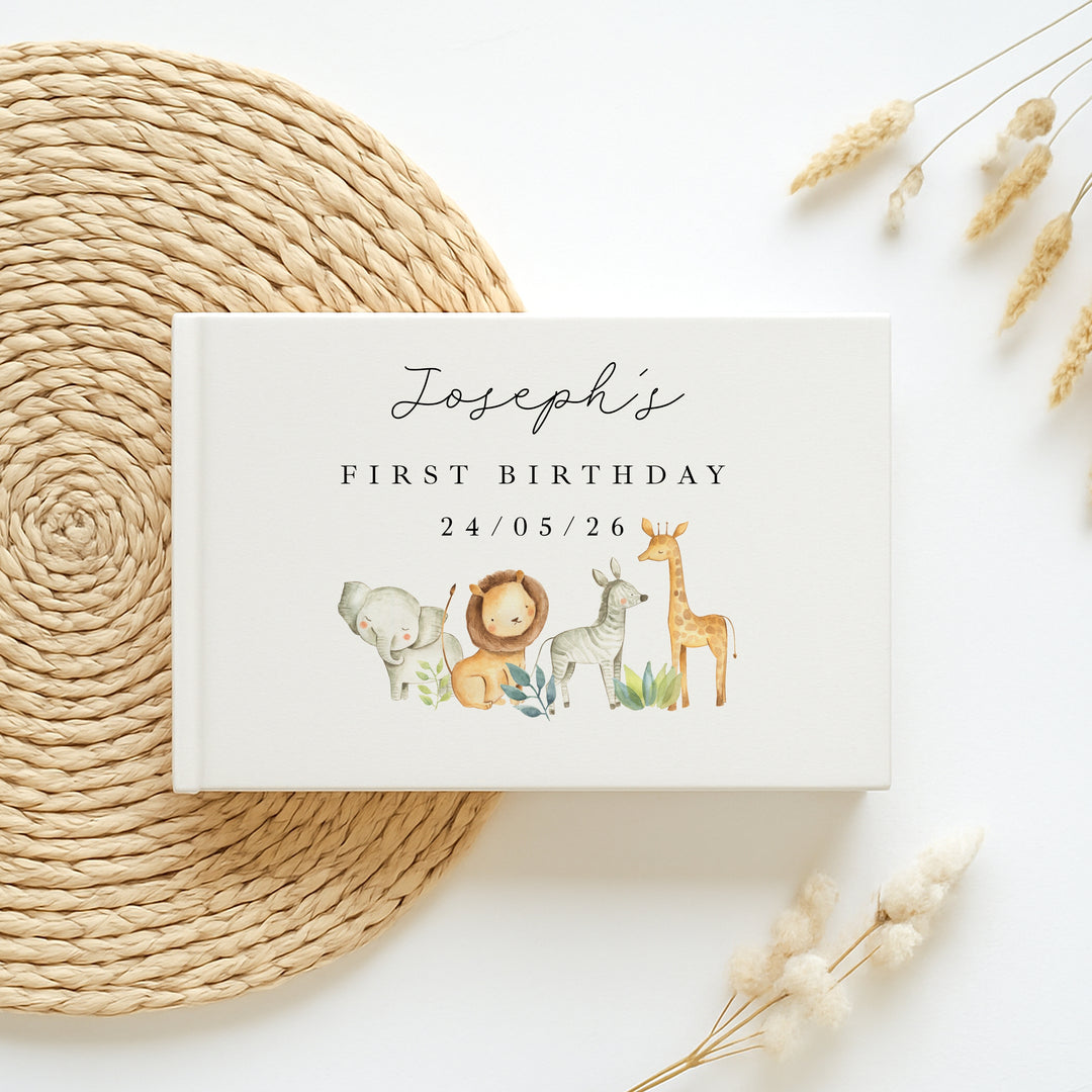 Personalised Jungle Safari Birthday Party Guest Book