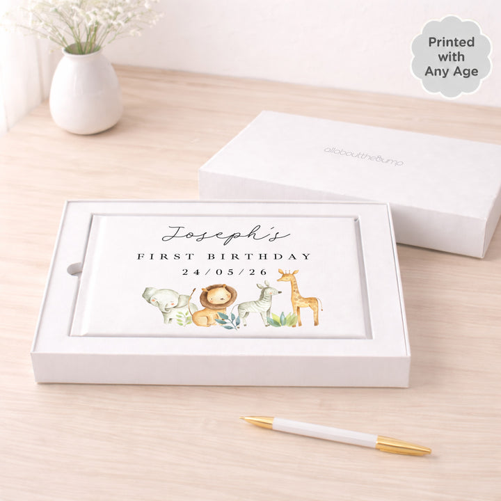 Personalised Jungle Safari Birthday Party Guest Book