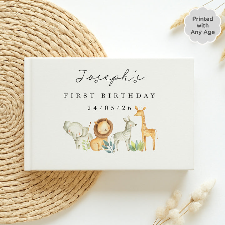 Personalised Jungle Safari Birthday Party Guest Book