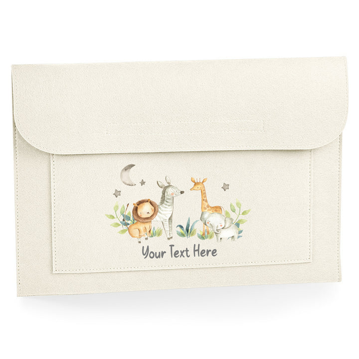 Personalised Jungle Scene Preganacy/Maternity Notes Cream Folder