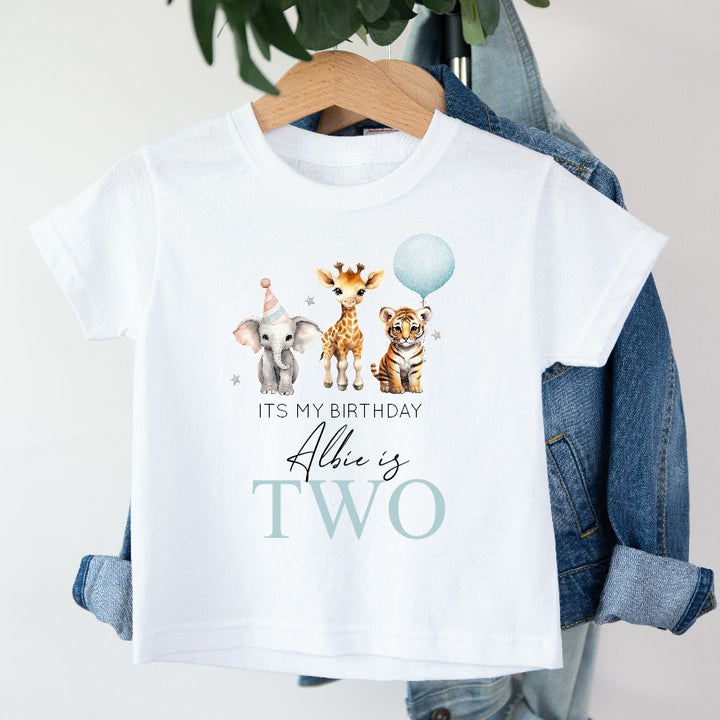 Personalised Birthday Boy Jungle T-shirt