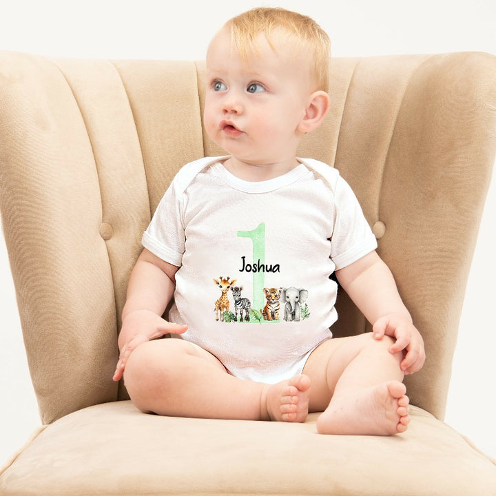 Personalised Unisex Jungle Birthday Vest