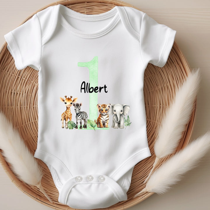 Personalised Unisex Jungle Birthday Vest