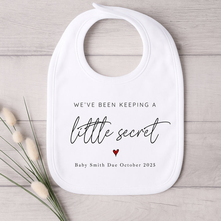 Personalised Keeping A Secret Baby Announcement Vest