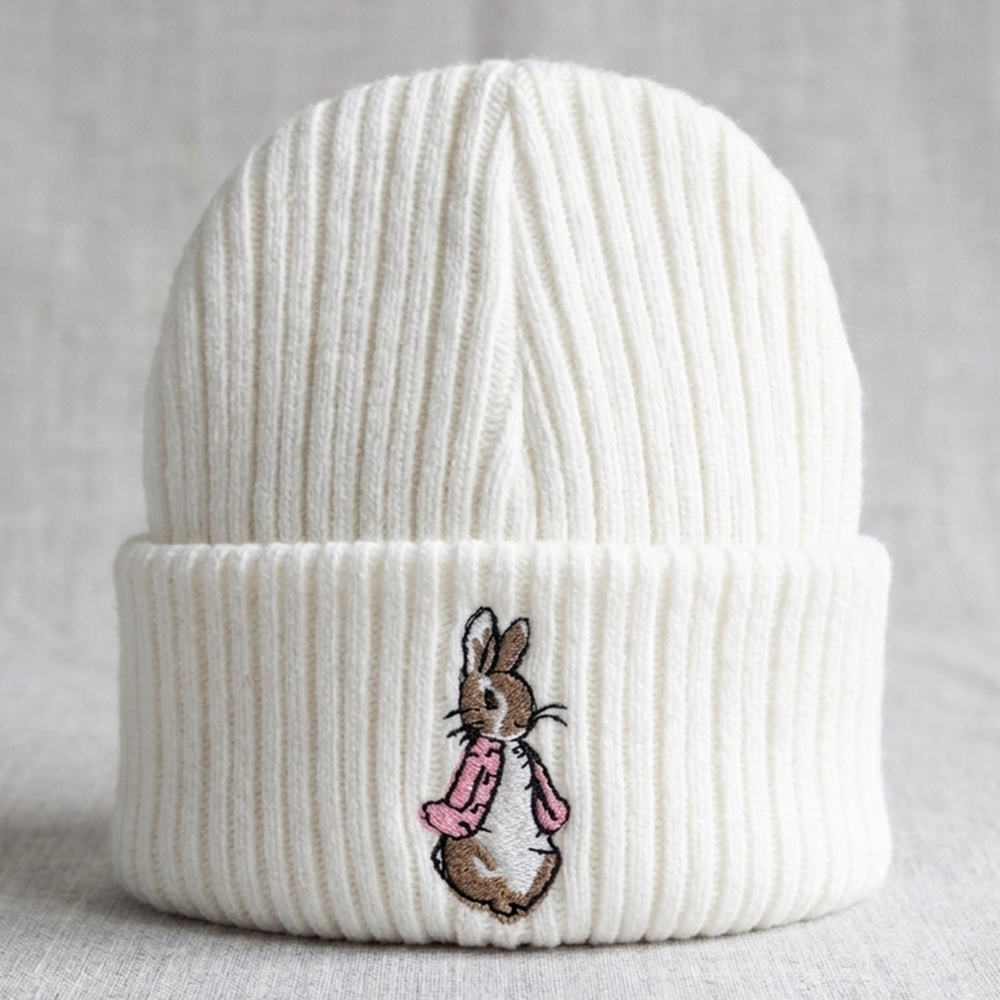 Pink Rabbit Knitted Baby Hat