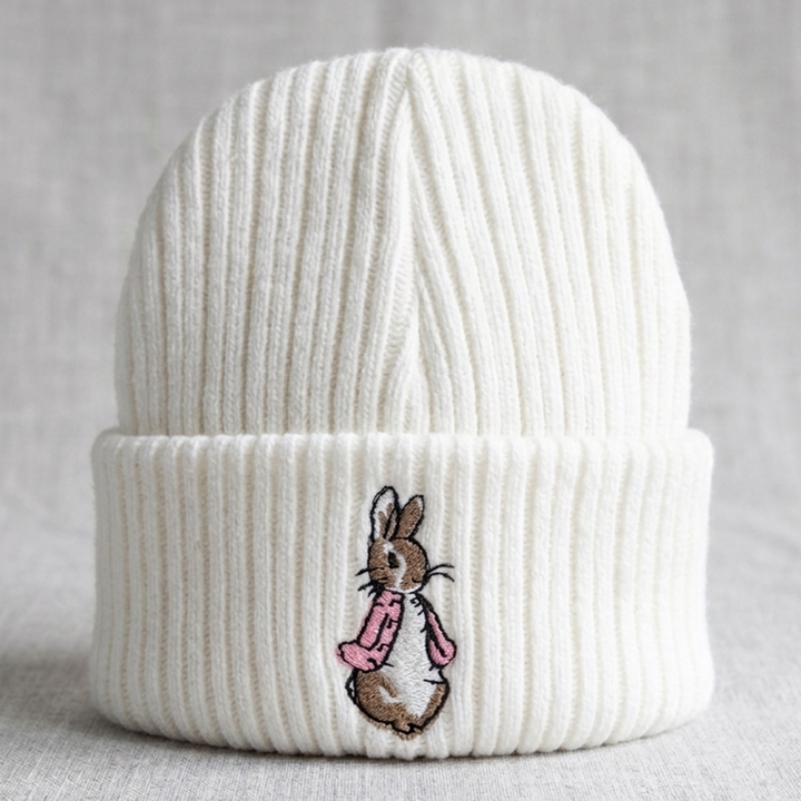 Pink Rabbit Knitted Baby Hat